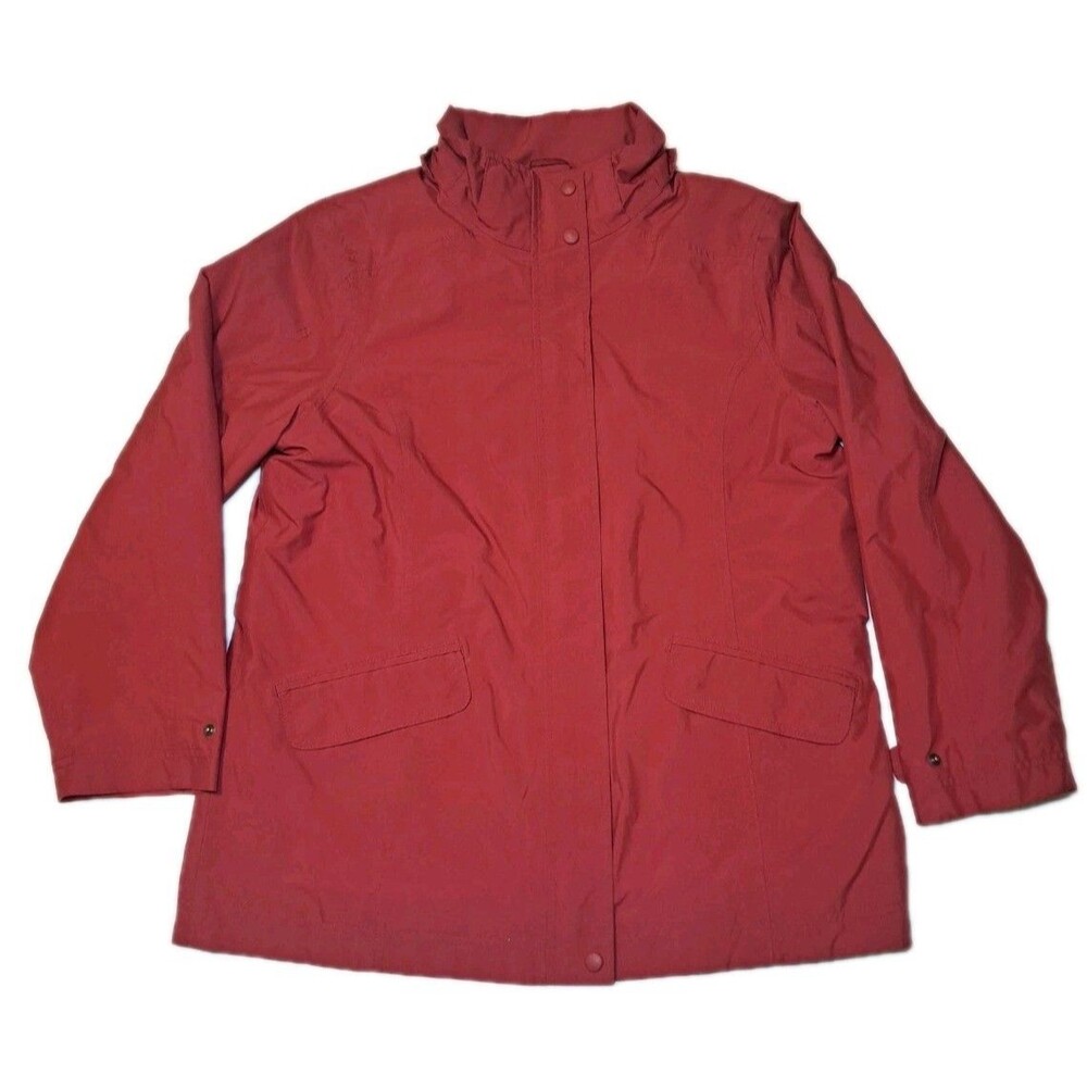 L.L. Bean Pink Down Puffer Jacket Women’s Medium Snap Zip Coat LL Bean Vintage